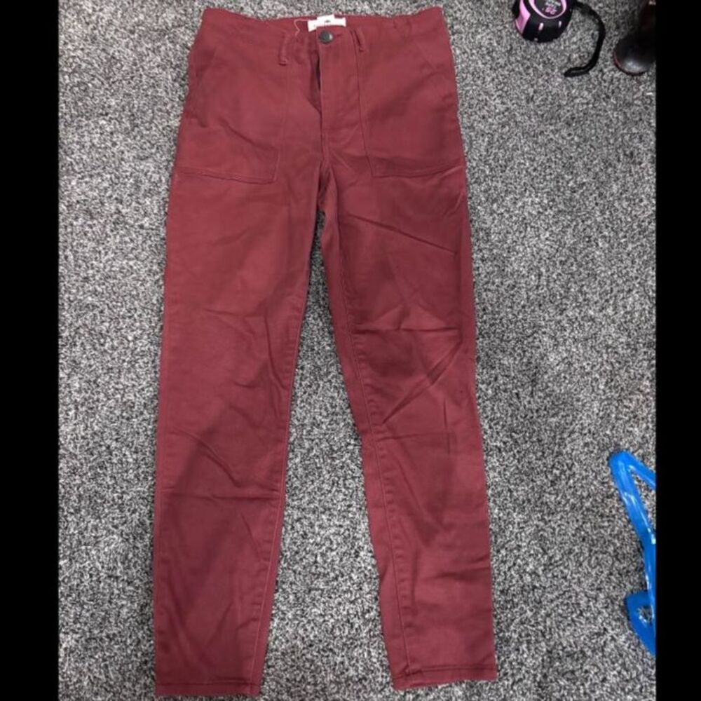 Mason & Belle red "Laney" Utility Pocket Skinny jeans Pants 4